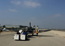 Cadets guiding Spitfire