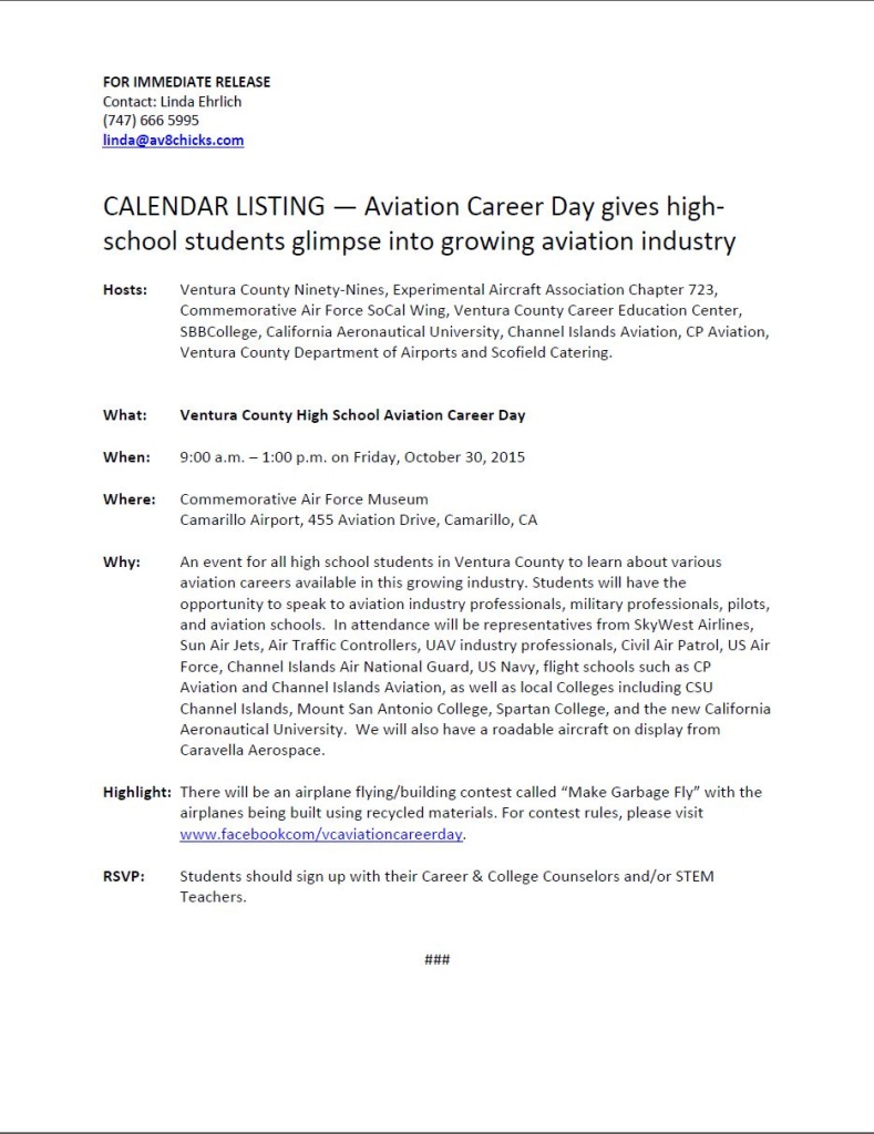 Career Day Press Release
