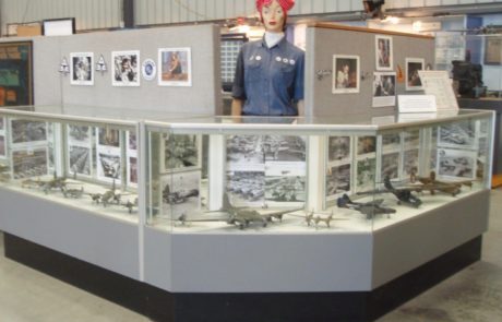 Display case in the Commemorative Air Force museum in Camarillo California