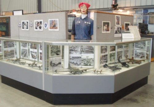 Display case in the Commemorative Air Force museum in Camarillo California