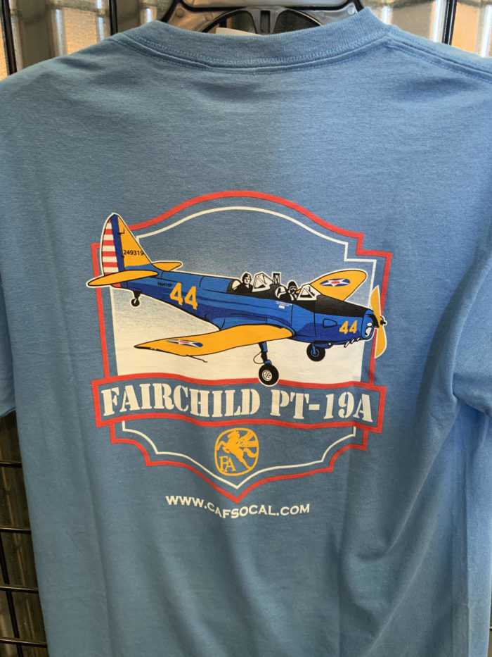 back of the PT-19 t-shirt